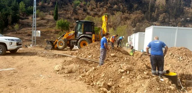 ASAT konteyner evlerin alt yapı çalışmasını yaptı