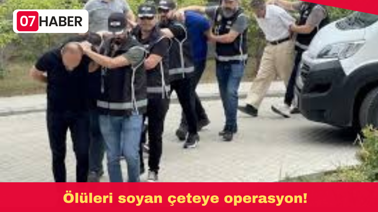 Ölüleri soyan çeteye operasyon!