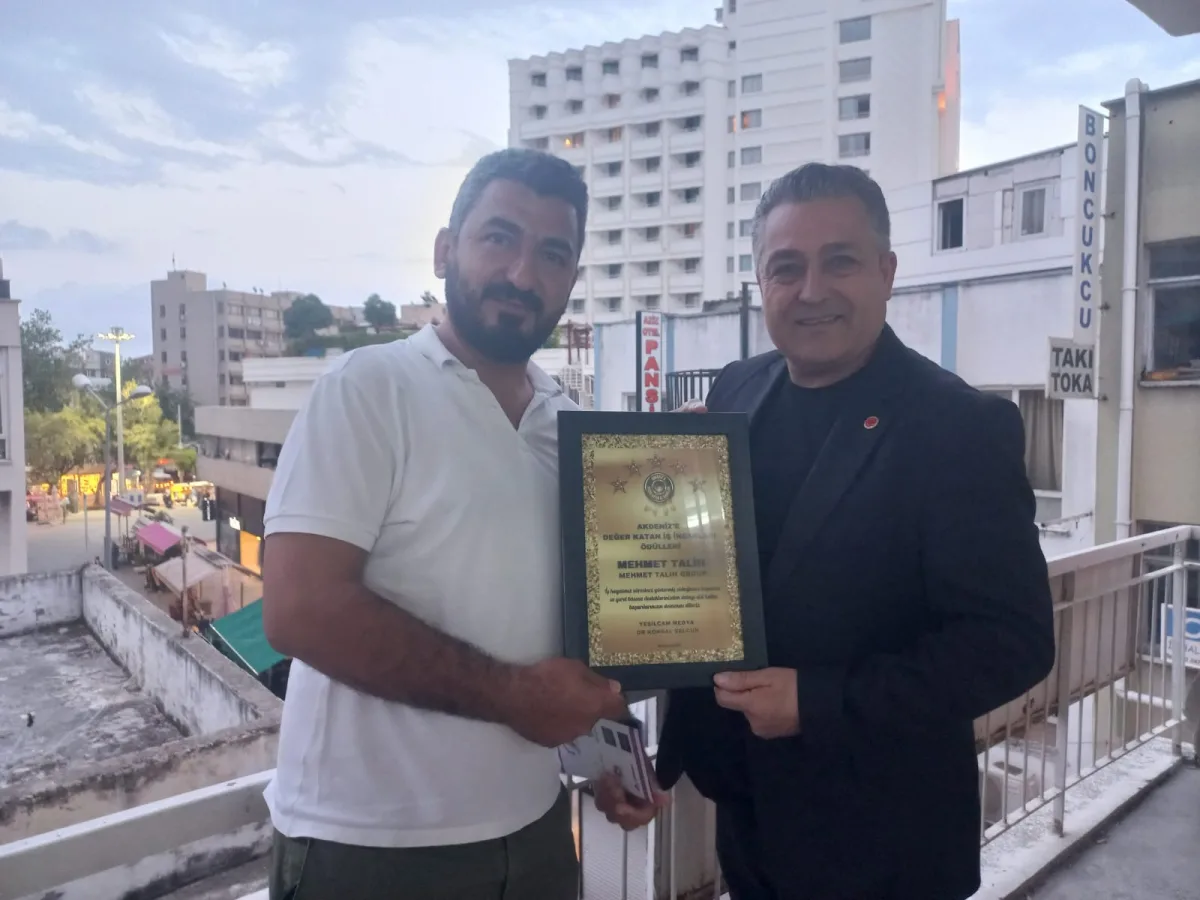 MEHMET TALİH’E ANLAMLI ÖDÜL: BAŞARISI BULUNDUĞU HER ALANA DEĞER KATIYOR